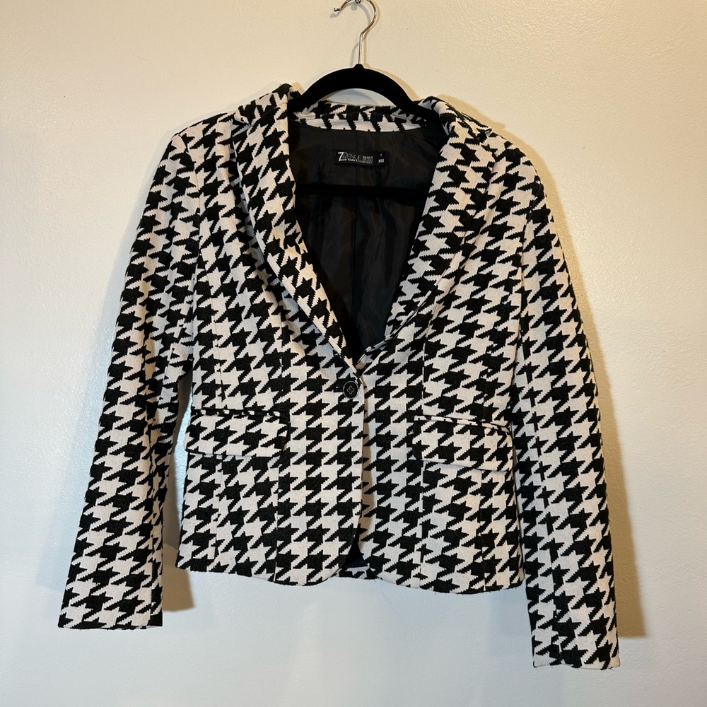 7th Avenue Design Studio New York and Co Houndstooth Blazer, Xsm size 0